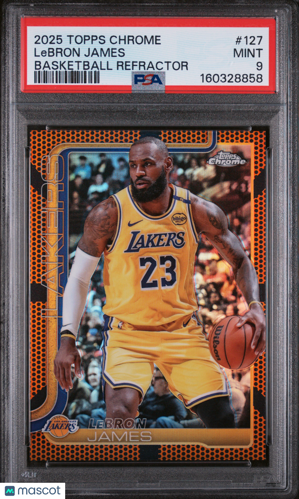2025 Topps Chrome LeBron James Basketball Refractor #127 PSA 9