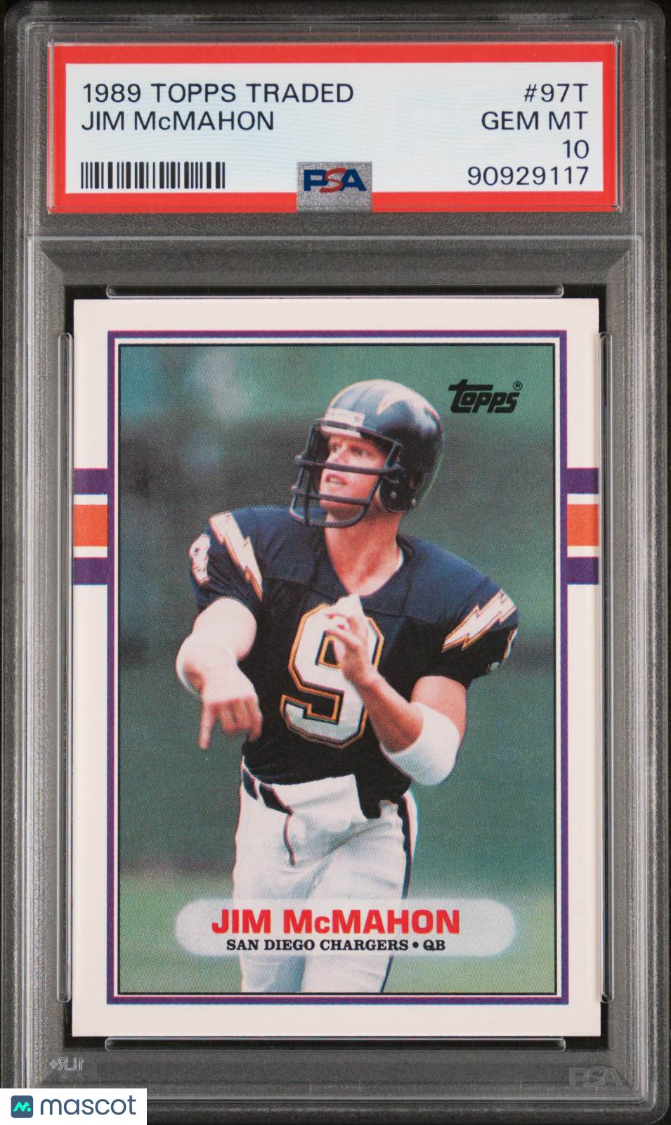 1989 Topps Traded Jim Mcmahon #97T PSA 10