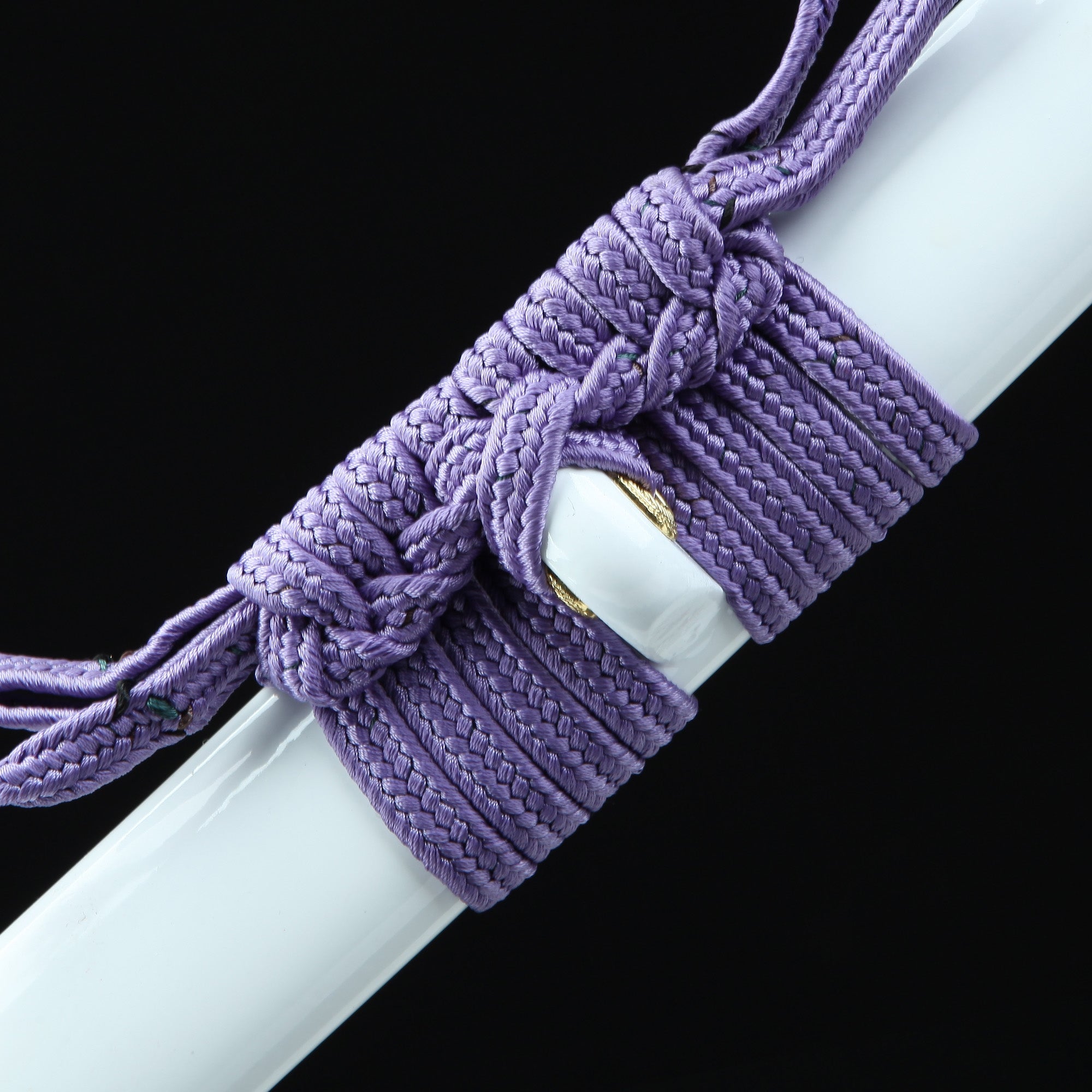 Handmade Japanese Katana Sword T10 Carbon Steel Real Hamon With White Scabbard