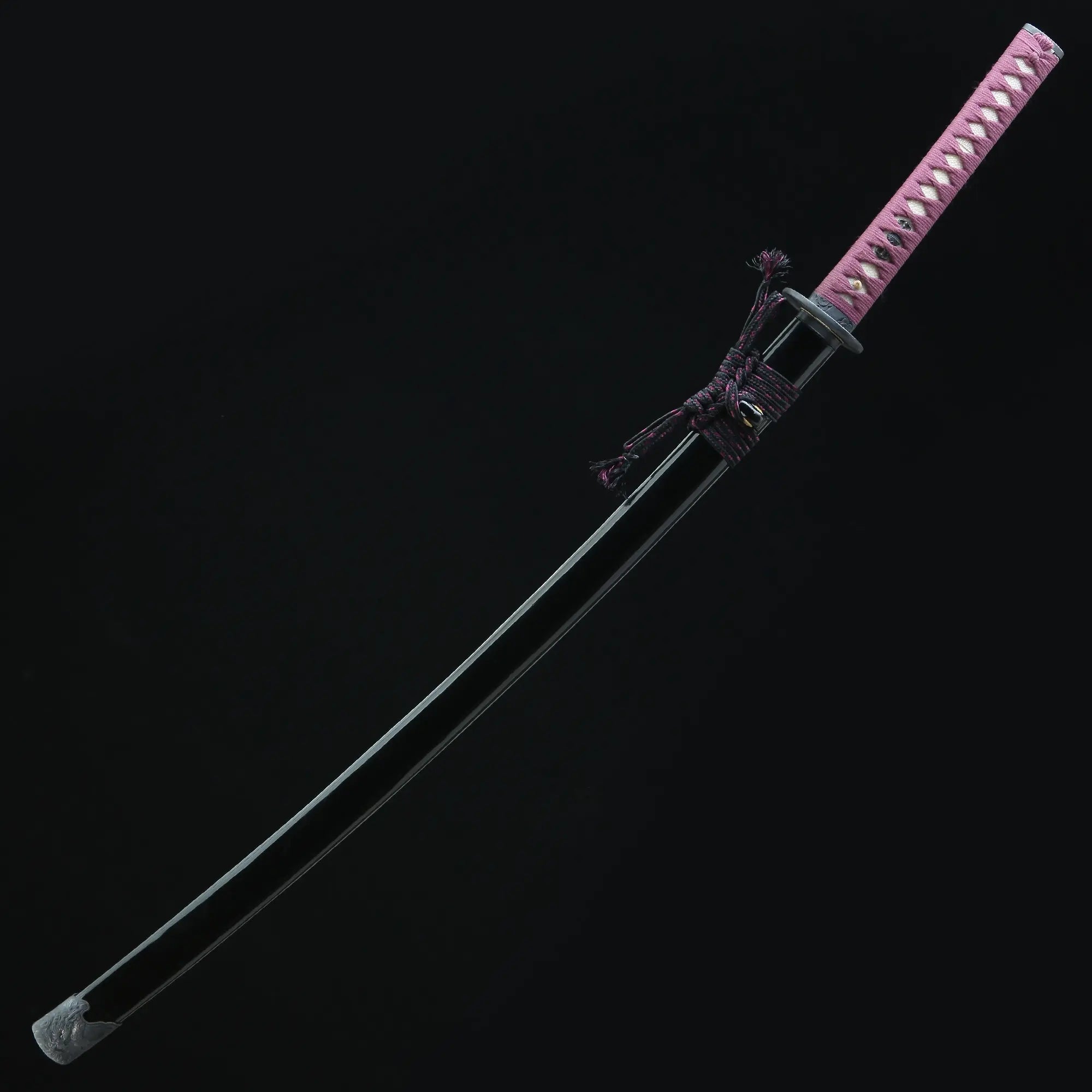High-performance Handcrafted Katana Sword Tamahagane Steel With Purple Crod Handle