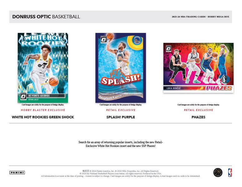 HOBBY 2023/24 Panini Donruss Optic NBA Basketball Blaster Box (GREEN SHOCK Parallels) - NBA Hobby Box