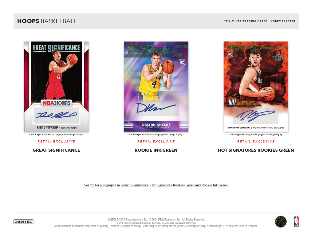 Hobby 2024/25 Panini NBA Hoops Basketball Blaster Box (Scope Parallels Plus 6 Opti-Chrome Premium Cards) - NBA Blaster