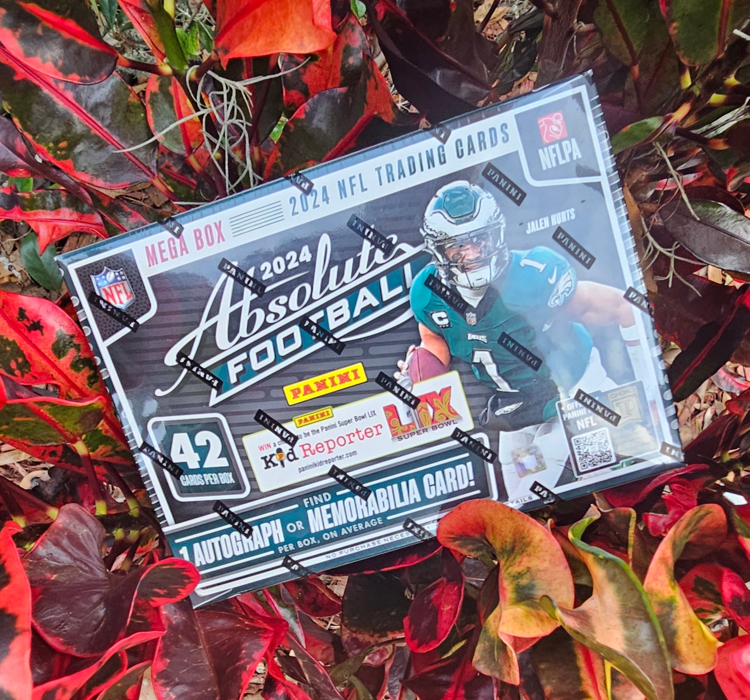 Hobby 2024 Panini Absolute Football Mega Box (1 Auto or Mem and Teal Parallels) 42 Cards - NFL Blaster