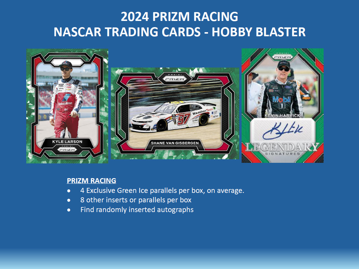 Hobby 2024 Panini Prizm NASCAR Racing Blaster Box (Green Ice Prizms) - Sports Collectibles