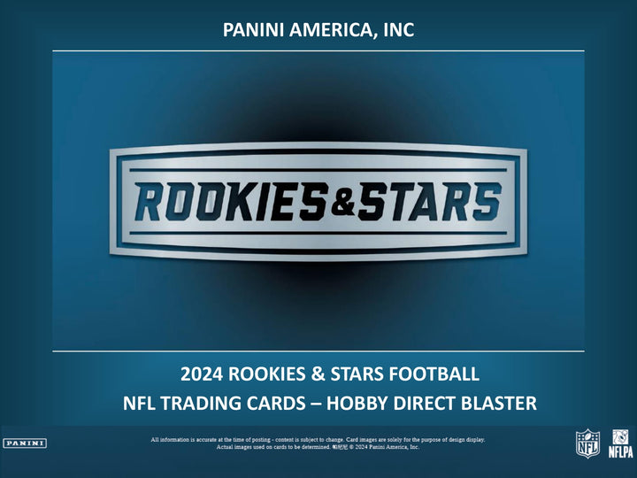 Hobby 2024 Panini Rookies & Stars Football Hobby Direct Blaster Box (5 Red + 2 Red Plaid and 1 Auto or Mem) - NFL Hobby