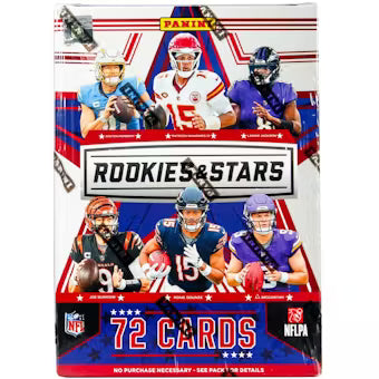 Hobby 2024 Panini Rookies & Stars Football Hobby Direct Blaster Box (5 Red + 2 Red Plaid and 1 Auto or Mem) - NFL Hobby