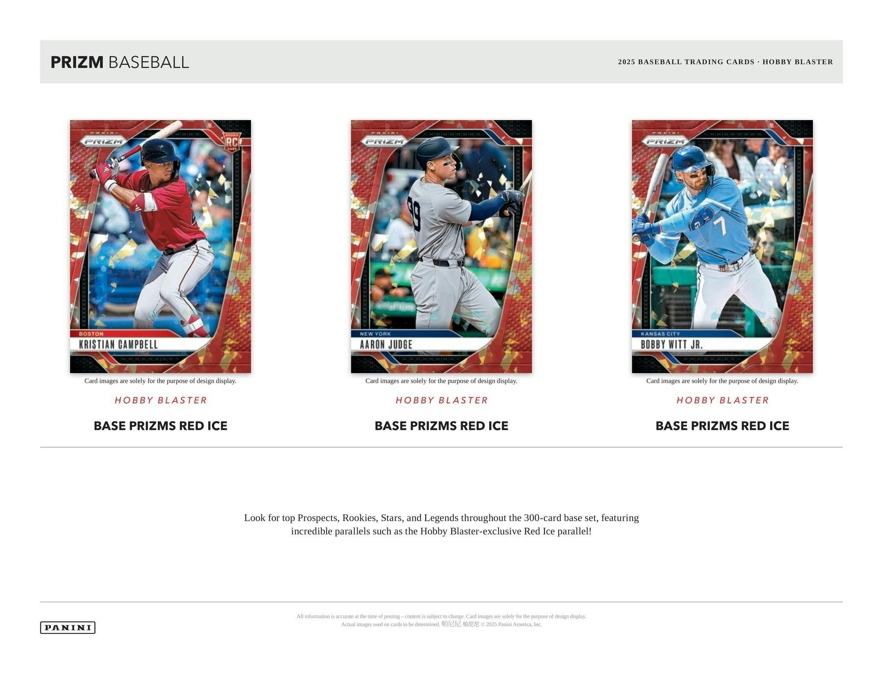 Hobby 2025 Panini Prizm Baseball Blaster Box (Red Ice Prizms) - MLB Blaster Box
