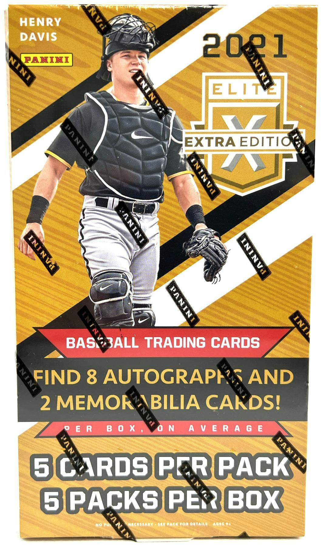 2021 Panini Elite Extra Edition Baseball Hobby Box(8 Autos / 2 Mem)