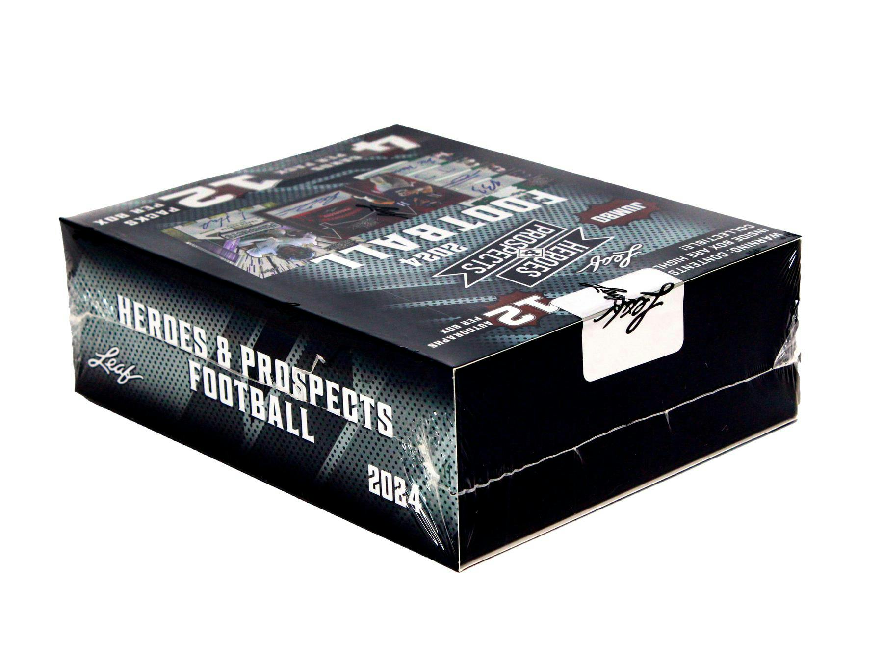 Jumbo 2024 Leaf Heroes & Prospects Football Hobby Box (12 Autographs) - NFL Hobby Box