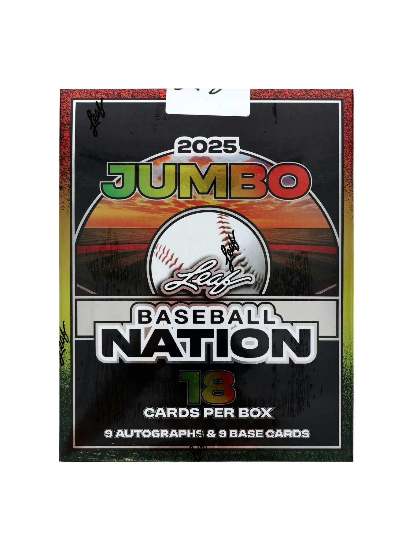 Jumbo 2025 Leaf Baseball Nation Hobby Box (9 Autos) - MLB Hobby Box