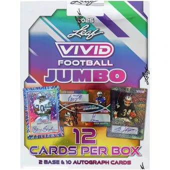 2024 Leaf Vivid Football Hobby Box (5 Autographs)