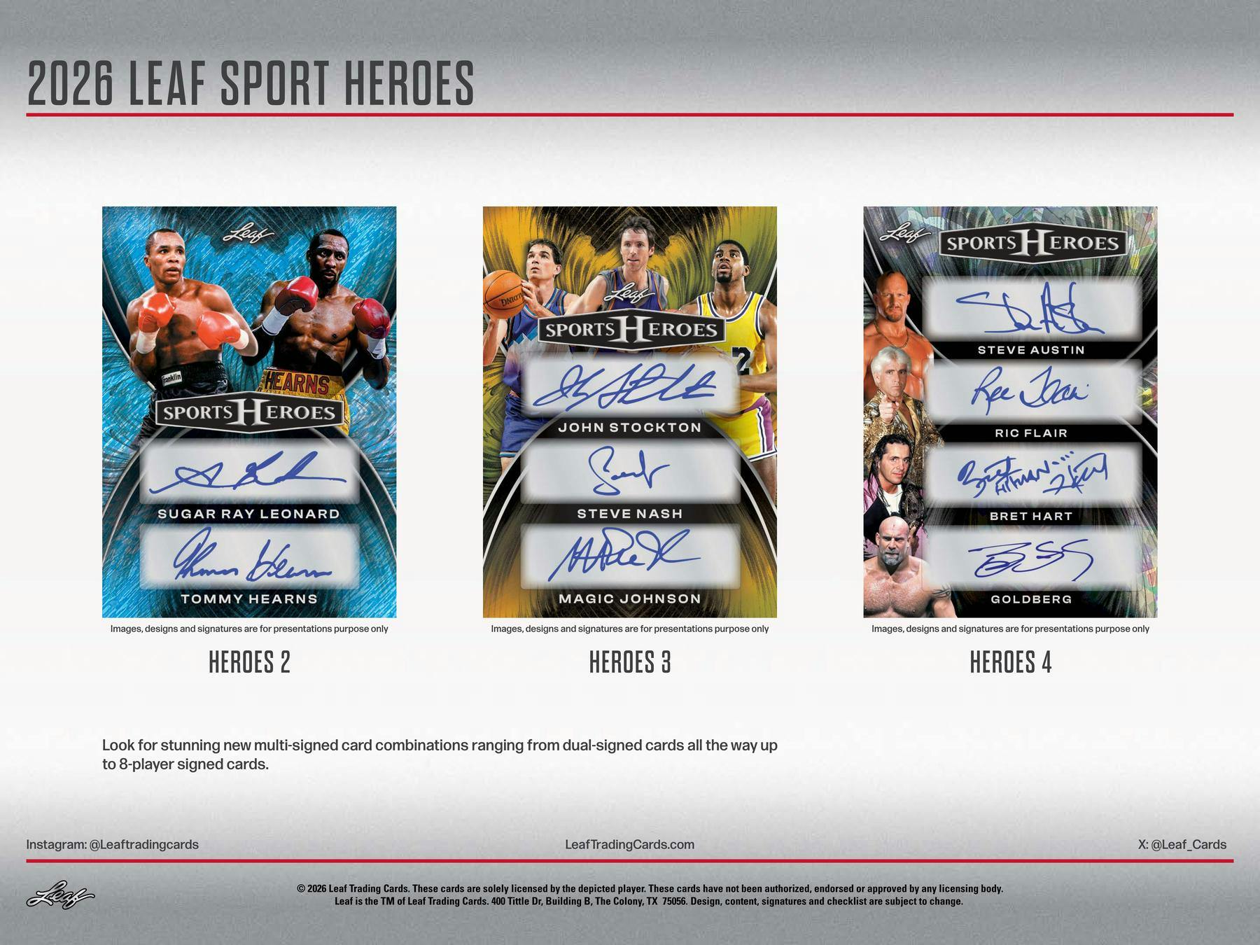 2026 Leaf Metal Sports Heroes Hobby Box (3 Autos) - Hobby Box