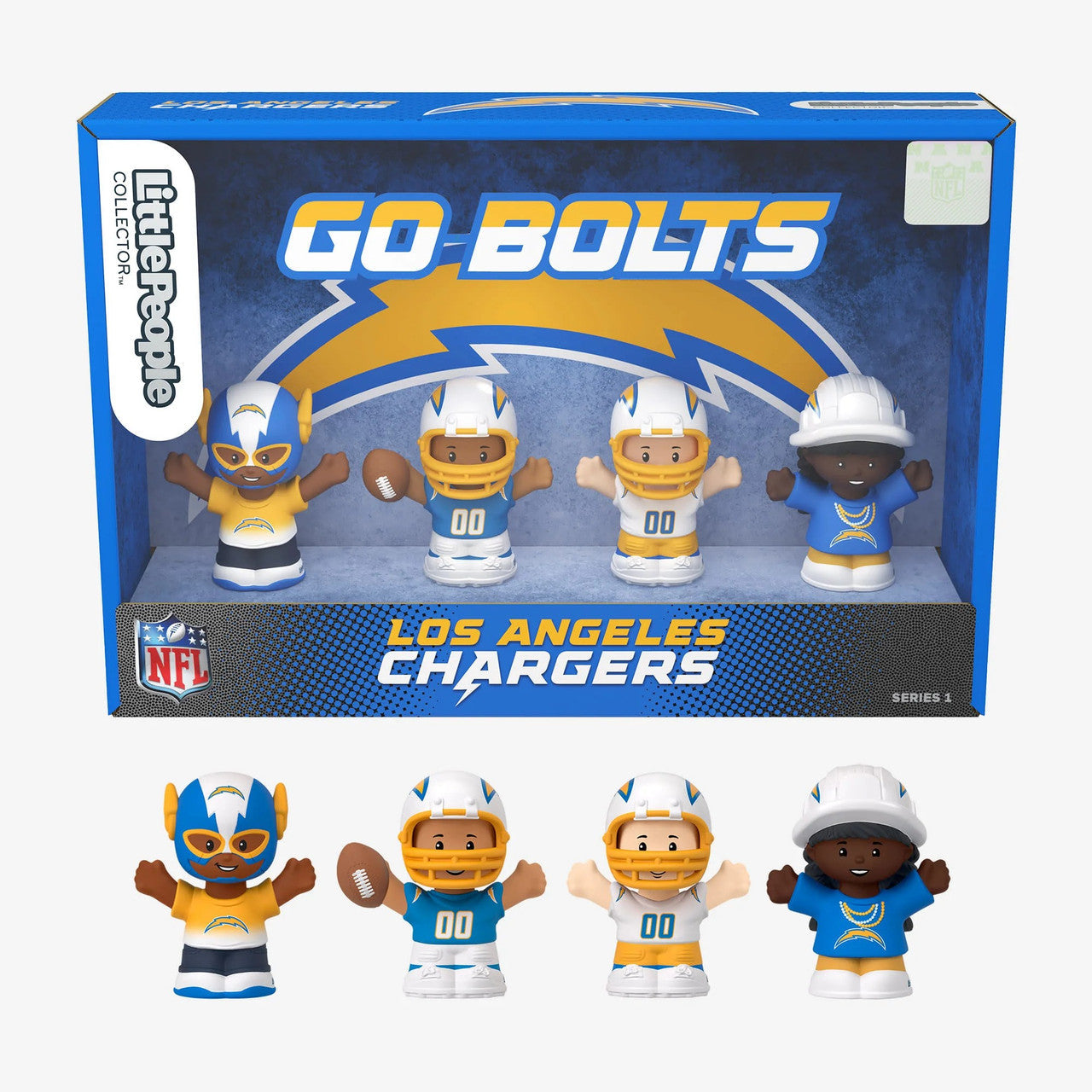Los Angeles Chargers Fisher-Price Little People 4-Pack NFL Figures Collector Set - NFL Little People