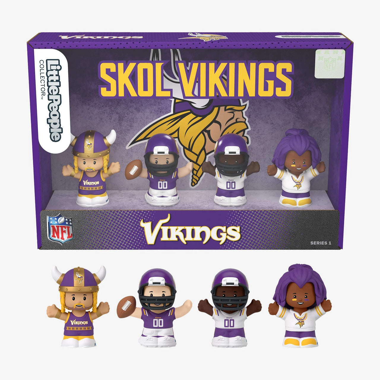 Minnesota Vikings Fisher-Price Little People 4-Pack NFL Figures Collector Set - NFL Little People