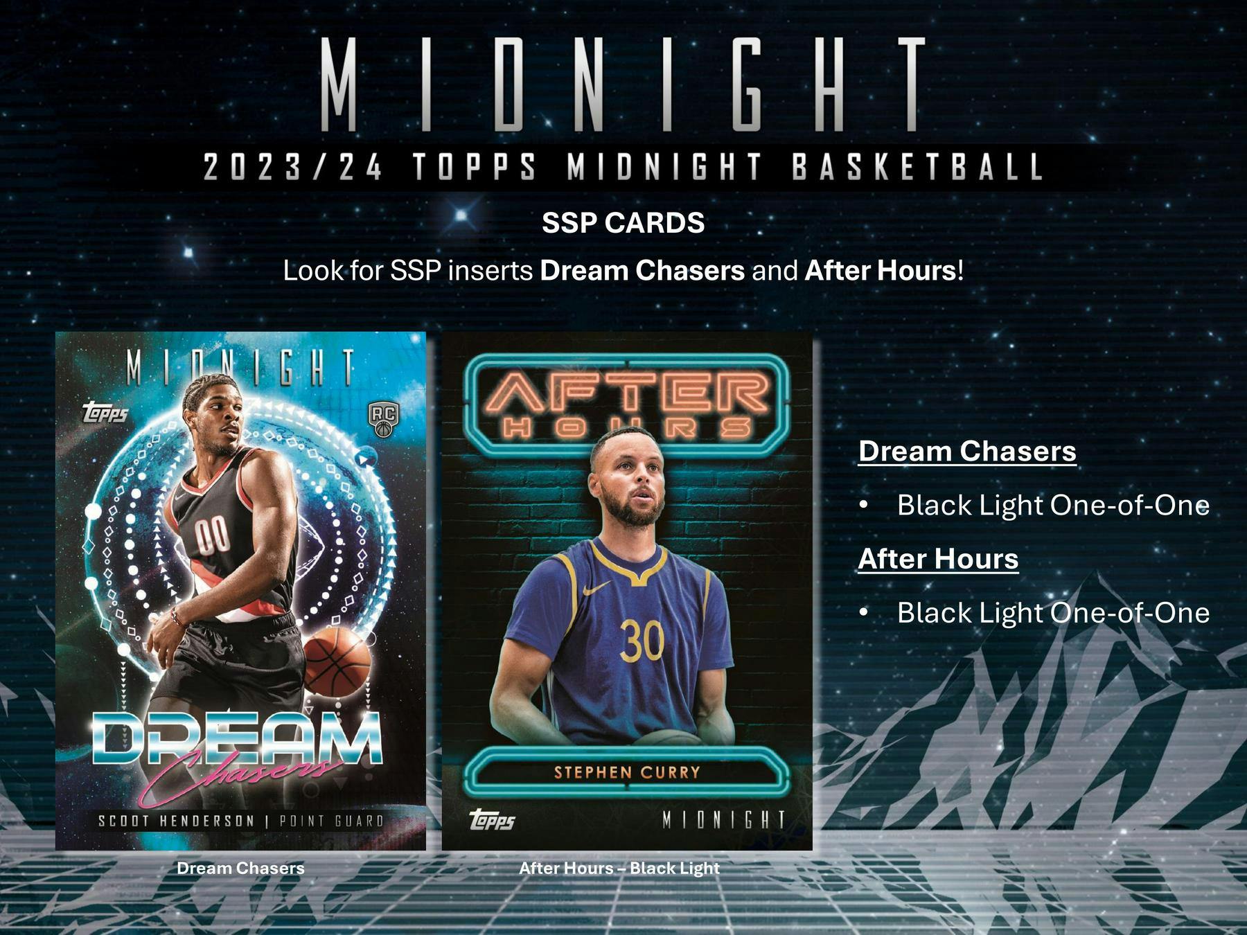 2023/24 Topps Midnight Basketball Hobby Box (3 Autos)