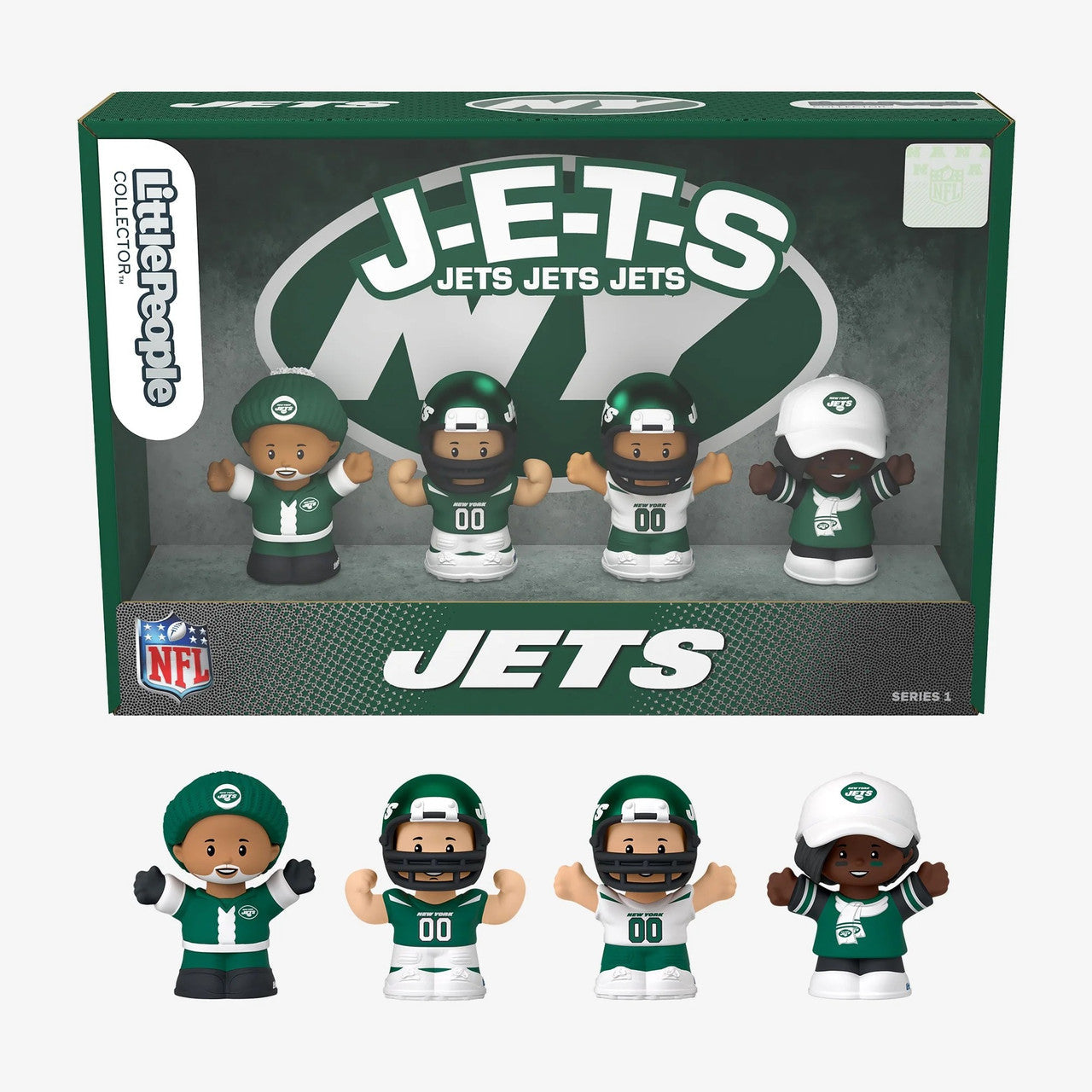New York Jets Fisher-Price Little People 4-Pack NFL Figures Collector Set - NFL Little People