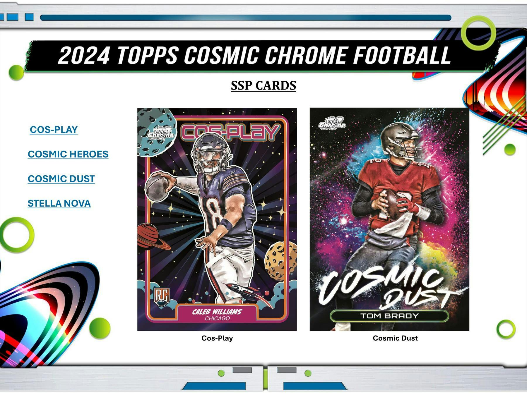 Two (2) Packs of 2024 Topps Cosmic Chrome Football from Hobby Box