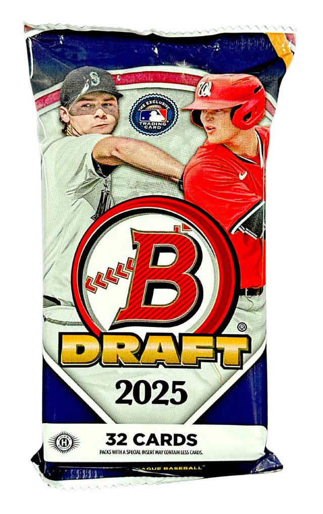 One (1) Pack of 2025 Bowman Draft Baseball Hobby Jumbo (32 Cards/Pack) - Ripped Live - Sports Collectibles