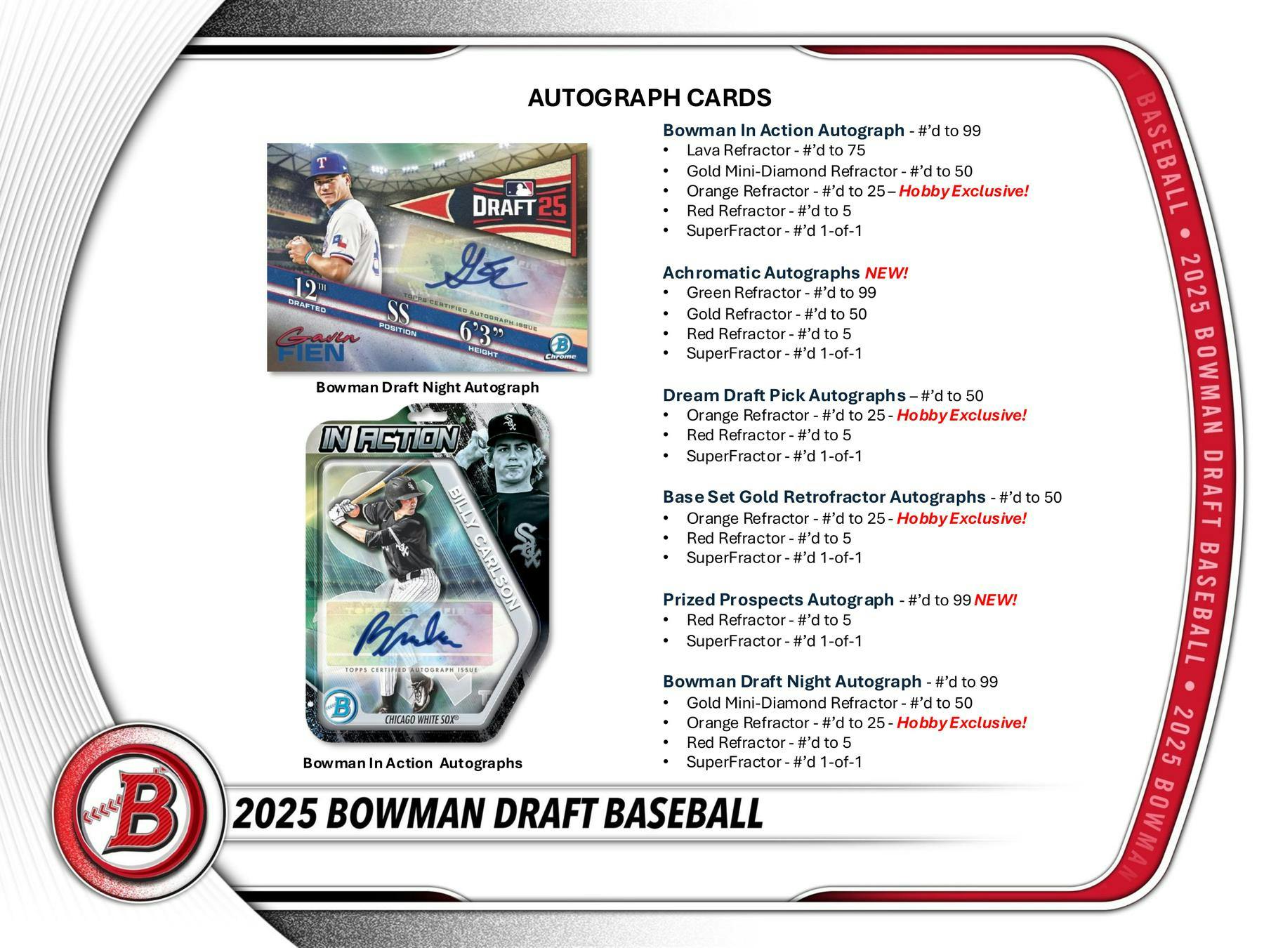 2025 Bowman Draft Baseball Hobby Jumbo Box (3 Autos) - Sports Collectibles