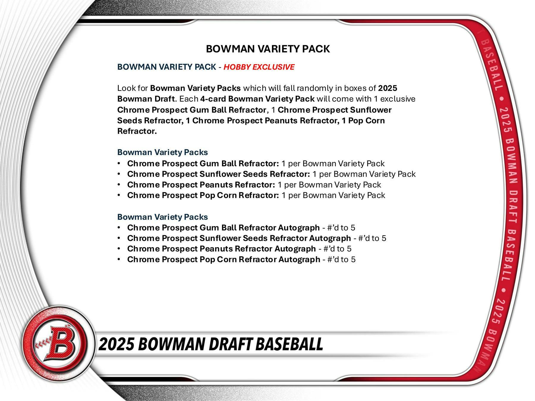One (1) Pack of 2025 Bowman Draft Baseball Super Jumbo (1 Autos) - Sports Collectibles