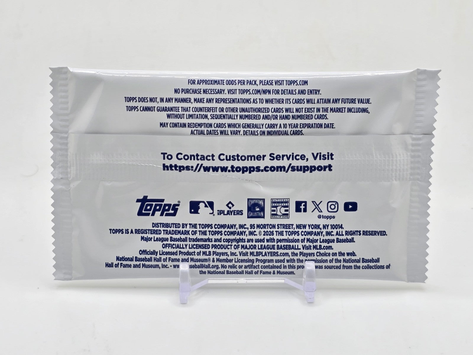 One (1) Silver (Blue/White) Hobby Box Topper Pack from 2026 Topps Series 1 Baseball - MLB Hobby Box