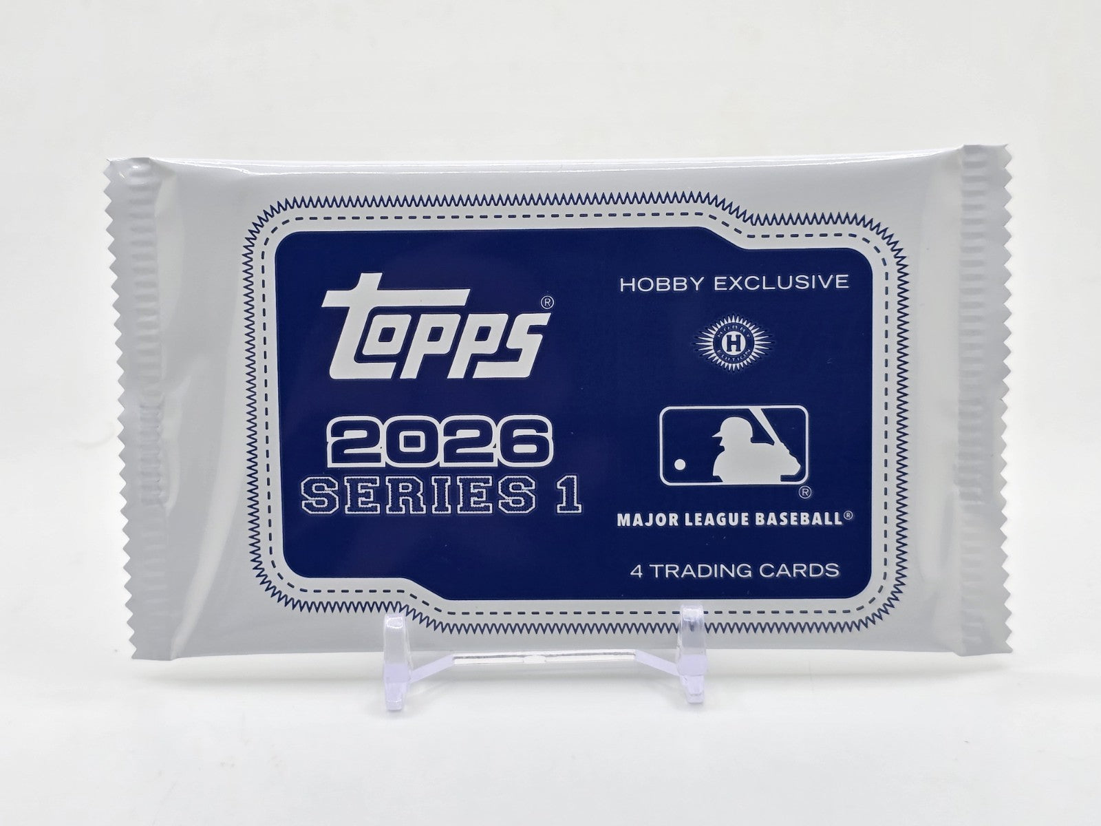One (1) Silver (Blue/White) Hobby Box Topper Pack from 2026 Topps Series 1 Baseball - MLB Hobby Box