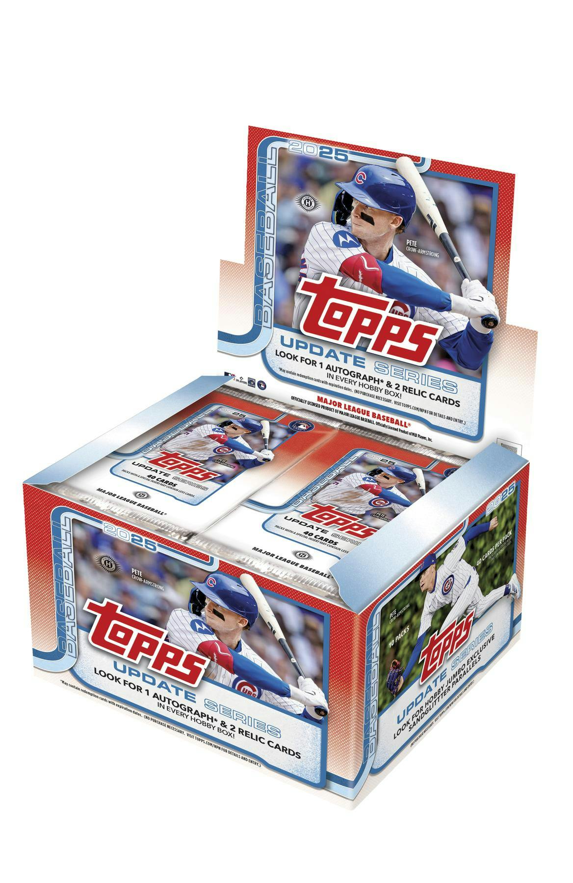 One Jumbo Hobby Pack or 2025 Topps Update Series Baseball (40 Cards) - MLB Hobby Box