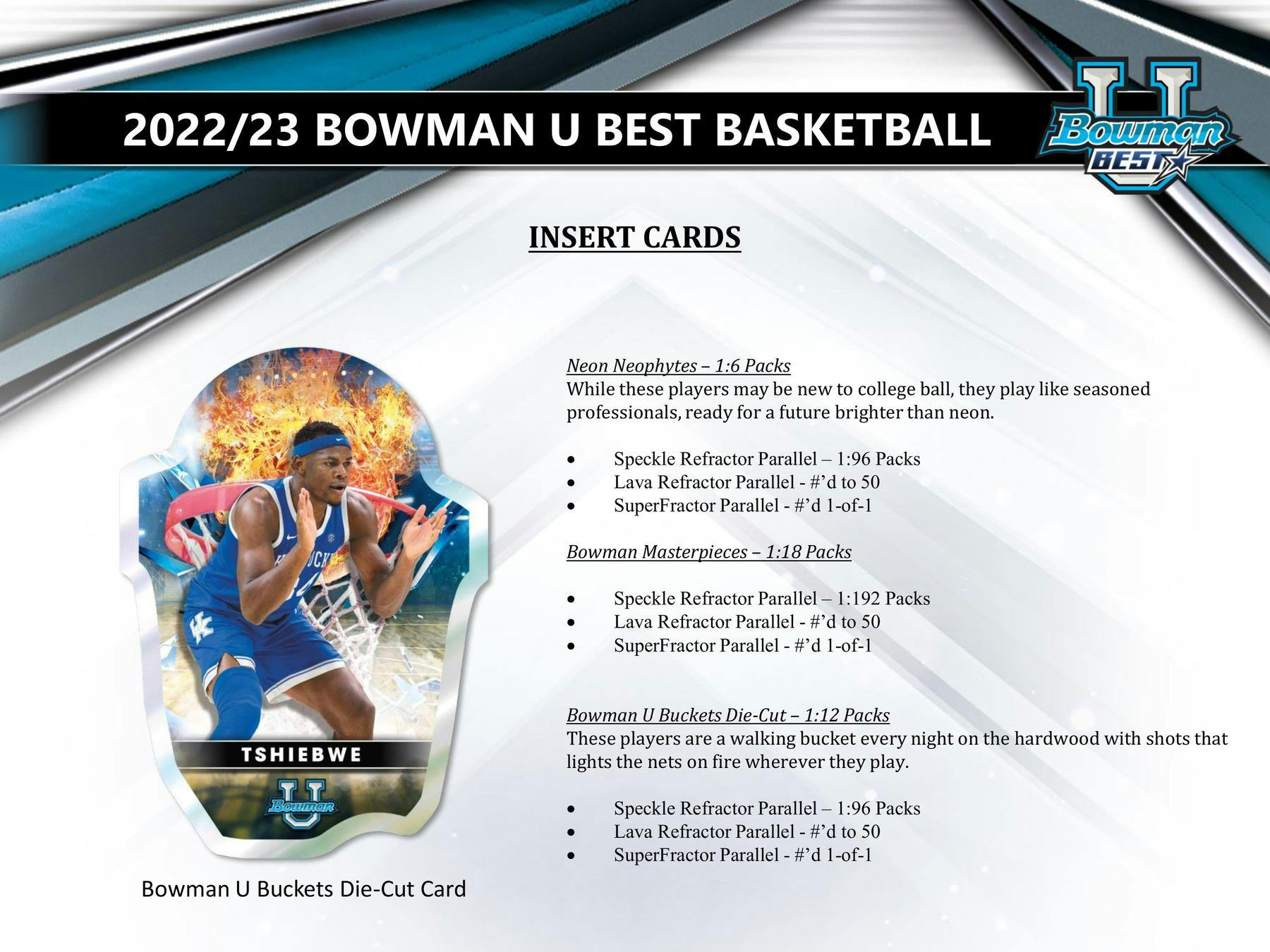One Mini Box of 2022/23 Bowman University’s Best Basketball (Wembanyama / Caitlin Clark??) - NBA Hobby Box