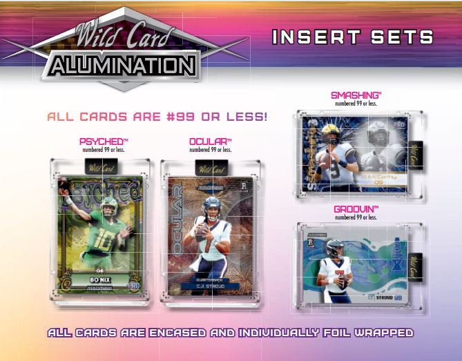 ONE PACK 2023 Wild Card Alumination JUST THE HITS ONLY SPECIAL ROOKIE & INSERT EDITION Hobby Pack (Stroud Puka JJ Maye