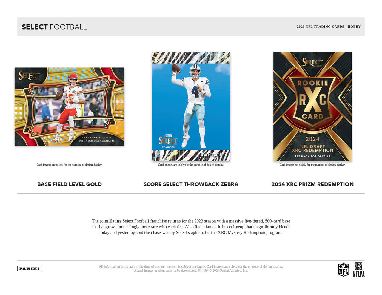 ONE PACK from 2023 Panini Select Football Hobby Box (Feeling Lucky?) - NFL Hobby Box