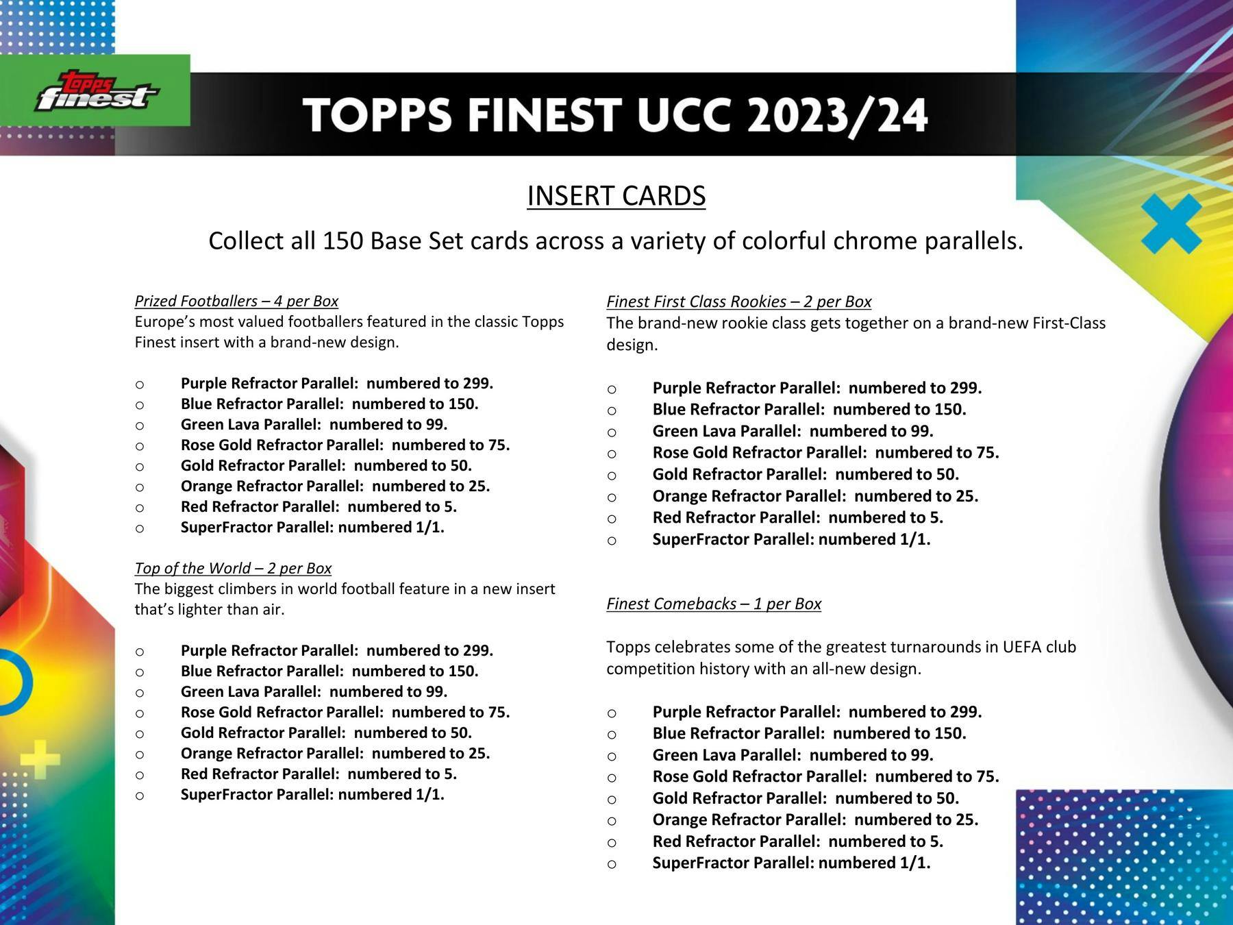ONE PACK of 2023/24 Topps UEFA Club Competitions Finest Soccer Hobby (10 Cards) - Soccer Hobby Box