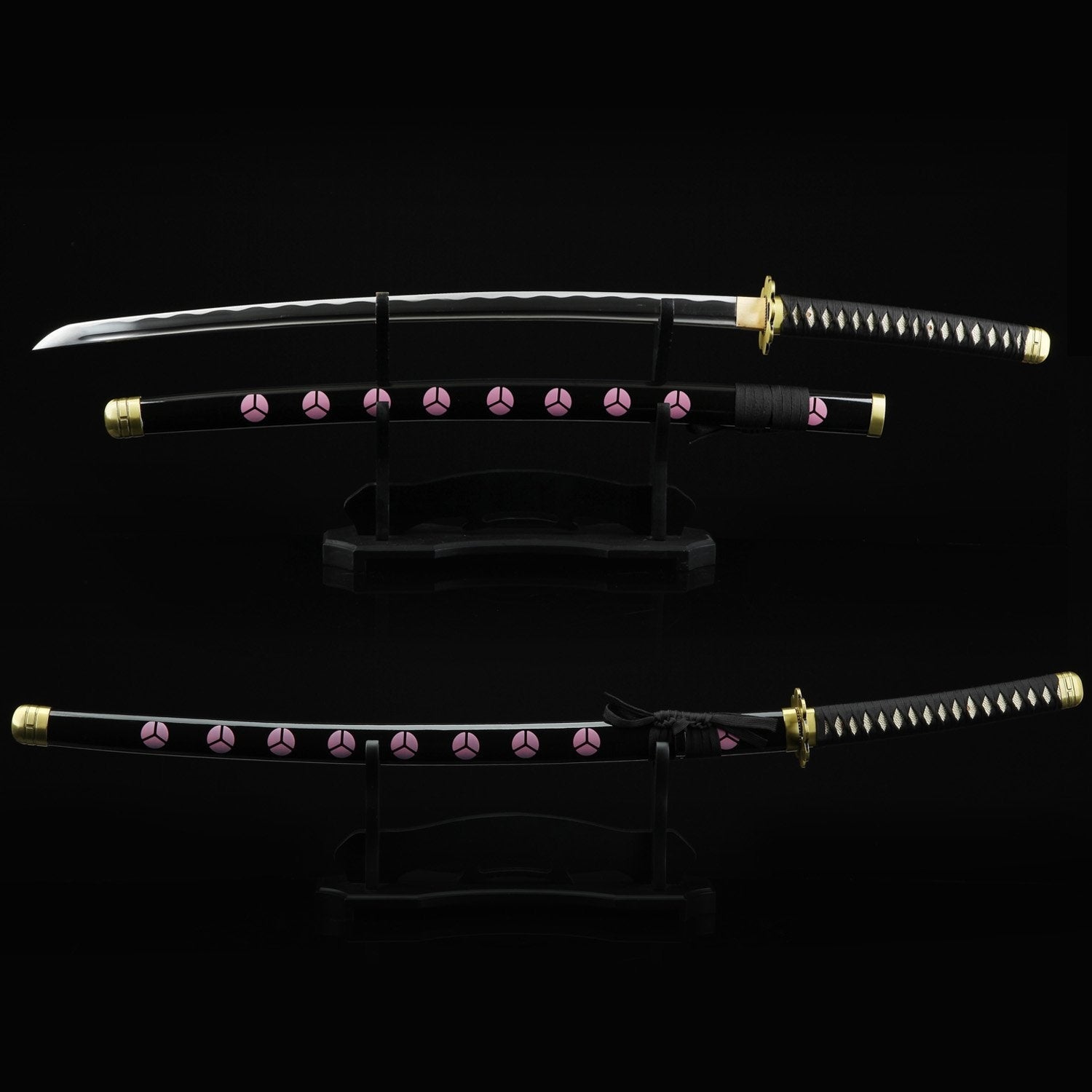 One Piece Roronoa Zoro Shusui Katana Samurai Sword Replica With Black Scabbard - Sword