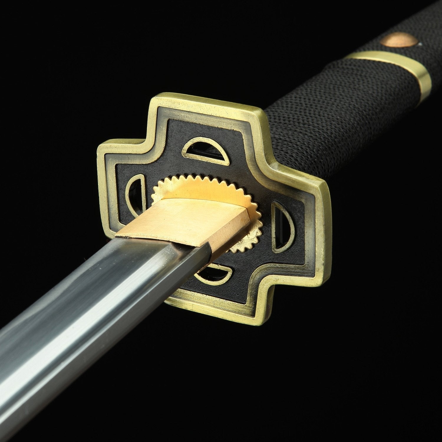 One Piece Roronoa Zoro Yubashiri Katana Samurai Sword Replica With Black Scabbard - Sword
