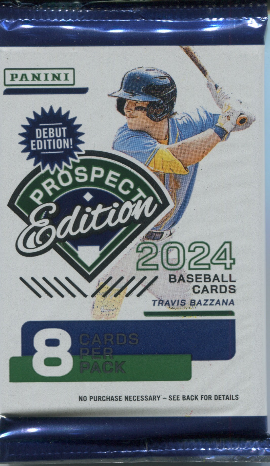 One Random Pack from a 2024 Panini Prospect Edition Baseball Hobby Box (1 Autograph) - Ripped Live (Schedule Persy)