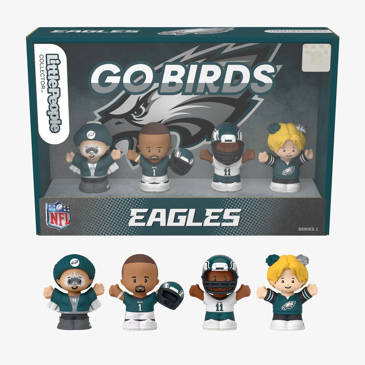 Philadelphia Eagles Fisher-Price Little People 4-Pack NFL Figures Collector Set - NFL Little People