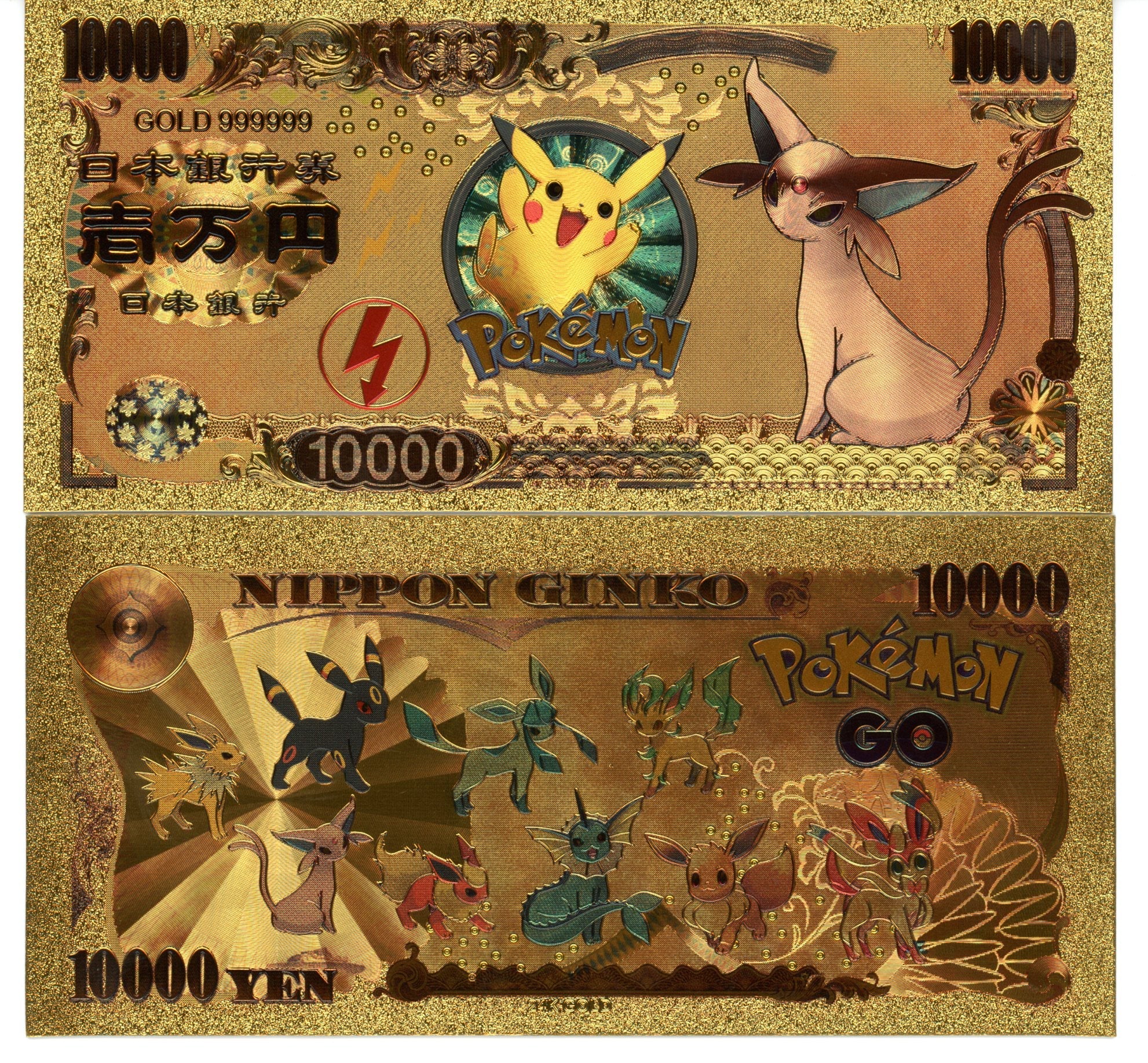 Pokemon Novelty Collectible Pokey Bucks Commemorative Banknote Gold Espeon - Pokemon