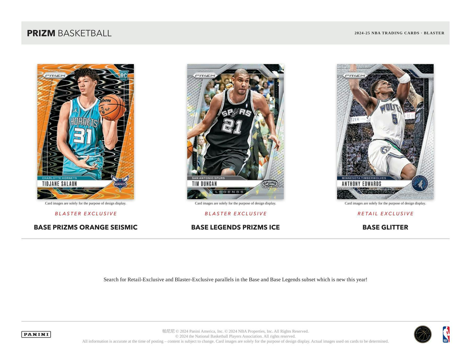 RETAIL 2024/25 Panini Prizm Basketball Blaster Box (Ice Prizms) NBA Blaster