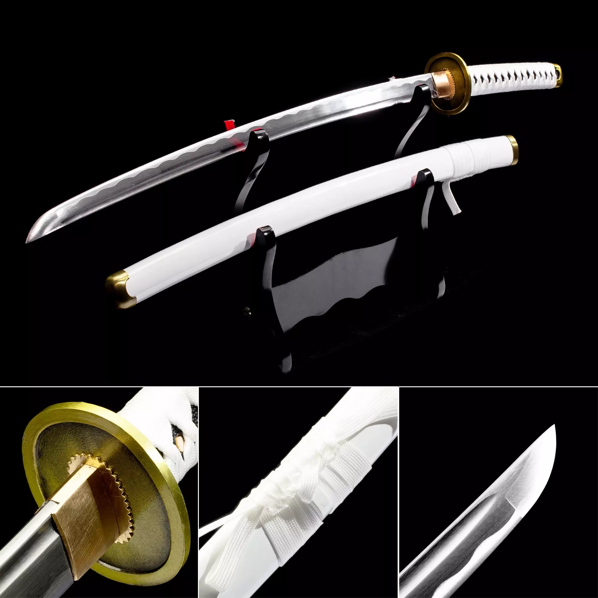 Roronoa Zoro Katana Sword Four Set Replica: Shusui Wado Ichimonji Sandai Kitetsu And Yubashiri Set - Sword