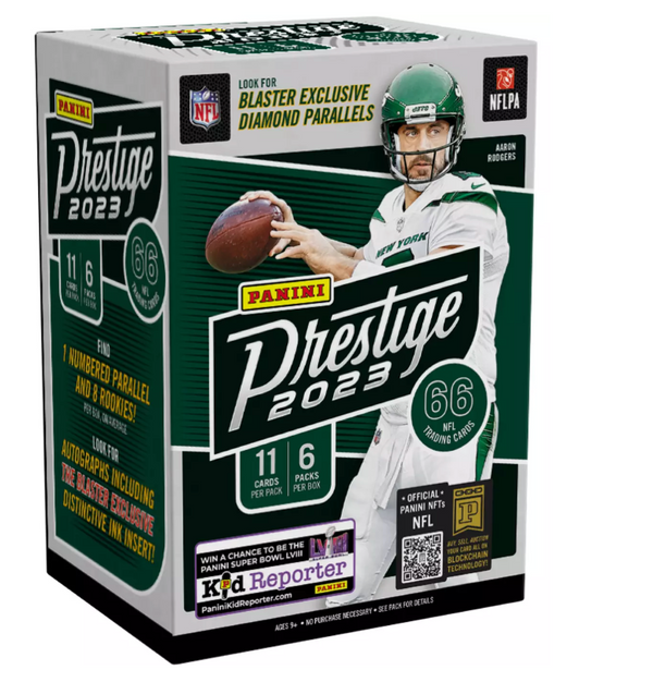 2023 Panini Prestige NFL Trading Cards Blaster Box (8 Rookie Cards)