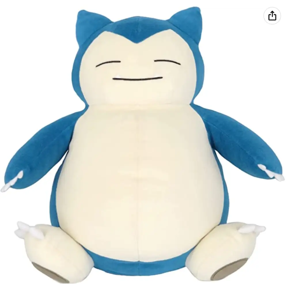 Sanei Pokemon All Star Collection Mochifuwa Cushion Snorlax Plush 15’’ - Plush