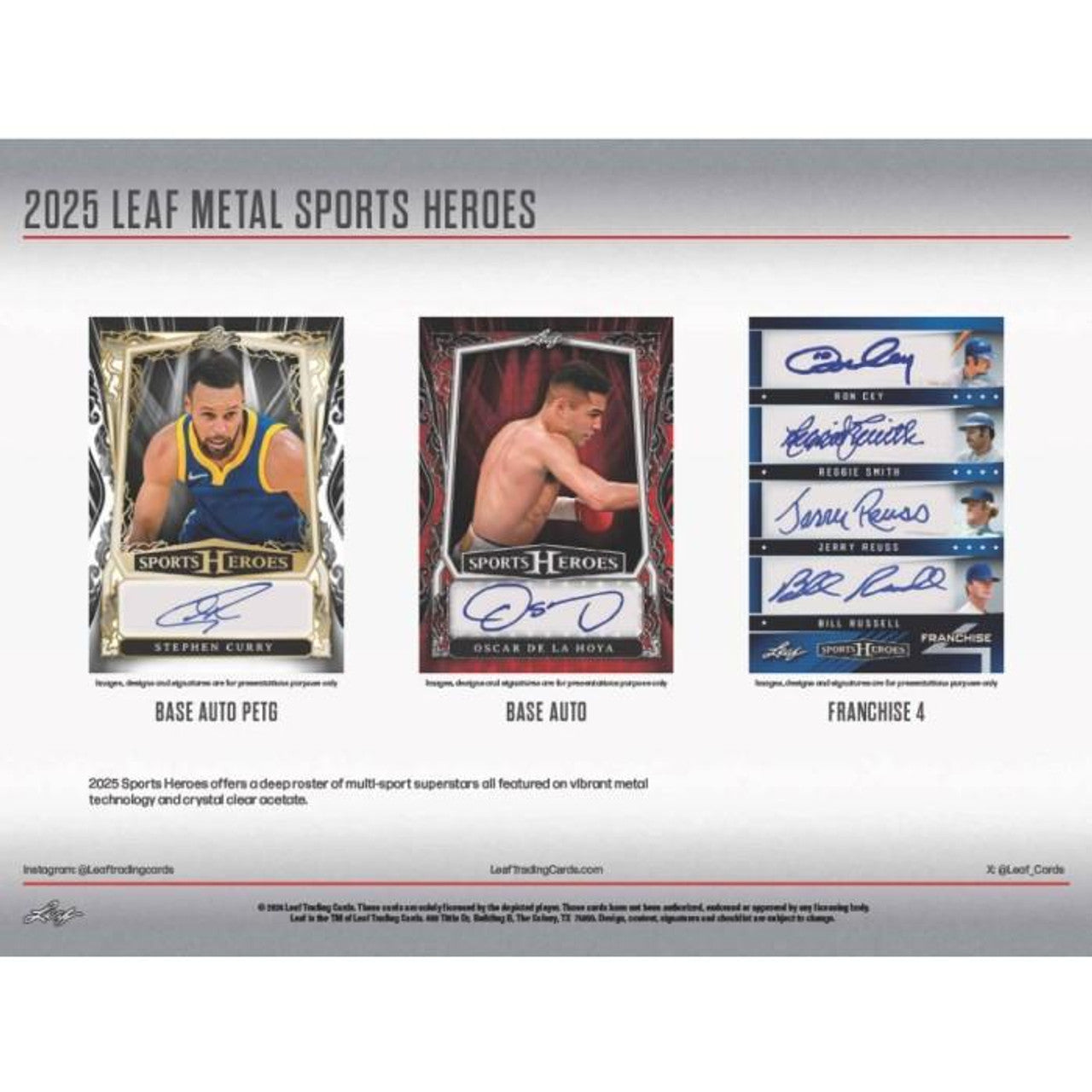 Solo Pack of 2025 Leaf Metal Sports Heroes (1 Premium Autograph Card) - NFL Hobby Box
