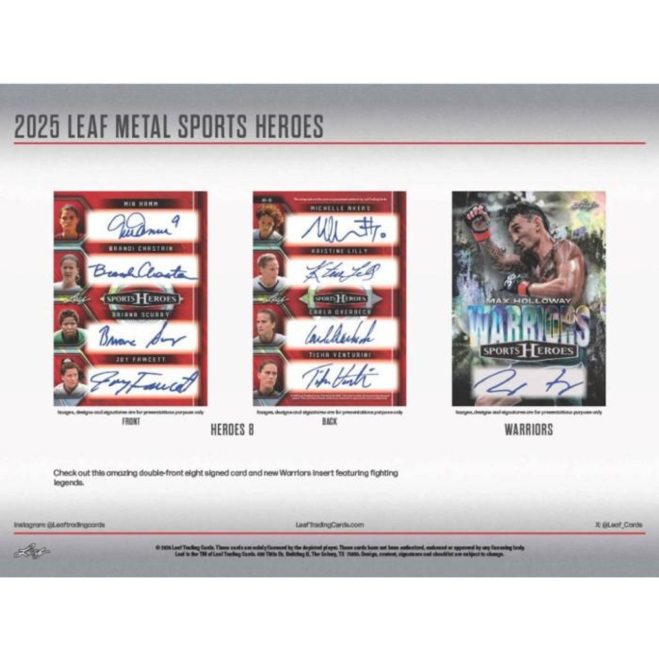 Solo Pack of 2025 Leaf Metal Sports Heroes (1 Premium Autograph Card) - NFL Hobby Box