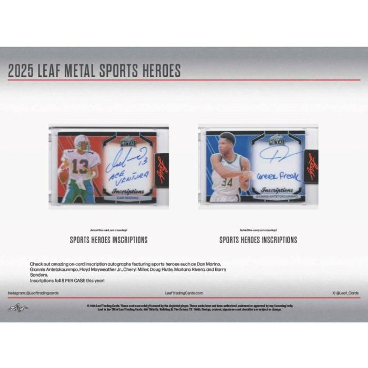 Solo Pack of 2025 Leaf Metal Sports Heroes (1 Premium Autograph Card) - NFL Hobby Box