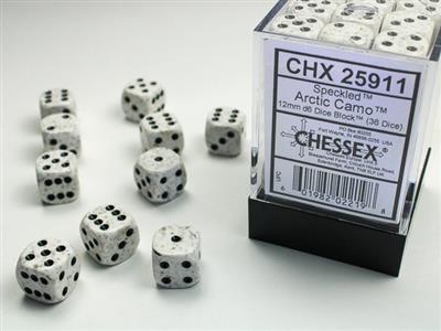 Speckled 12mm d6 Arctic Camo Dice Block (36 dice) CHX25911 - Dice Sets & Games