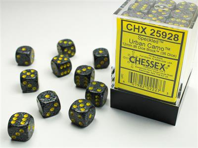 Speckled 12mm d6 Urban Camo Dice Block (36 dice) CHX25928 - Dice Sets & Games