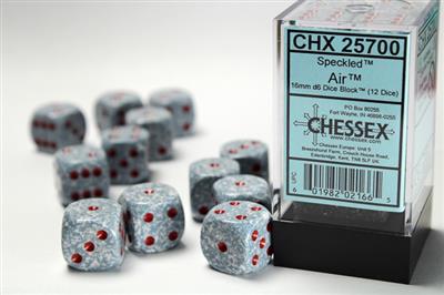 Speckled 16mm d6 Air Dice Block (12 dice) CHX25700 - Dice Sets & Games