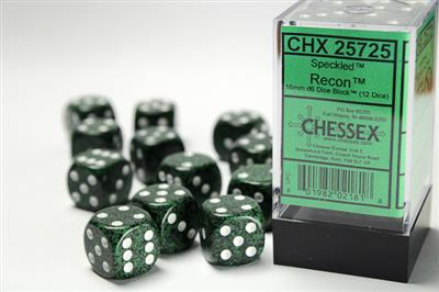 Speckled 16mm d6 Recon Dice Block (12 dice) CHX25725 - Dice Sets & Games