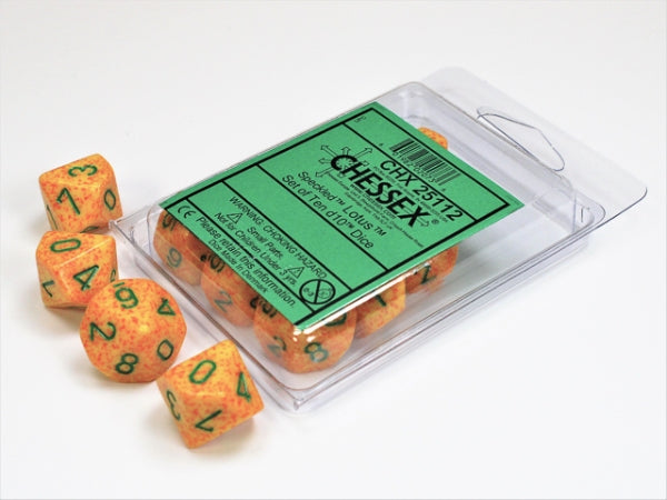 Speckled Lotus d10 Dice (10 dice) CHX25112 - Dice Sets & Games