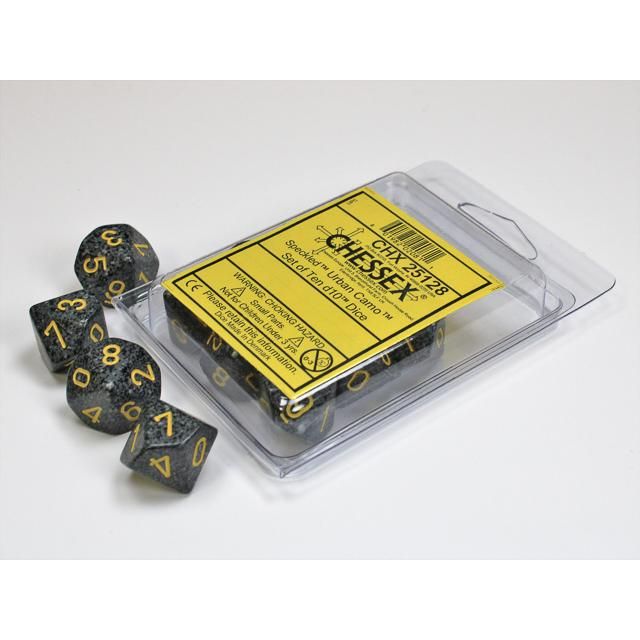 Speckled Urban Camo d10 Dice (10 dice) CHX25128 - Dice Sets & Games