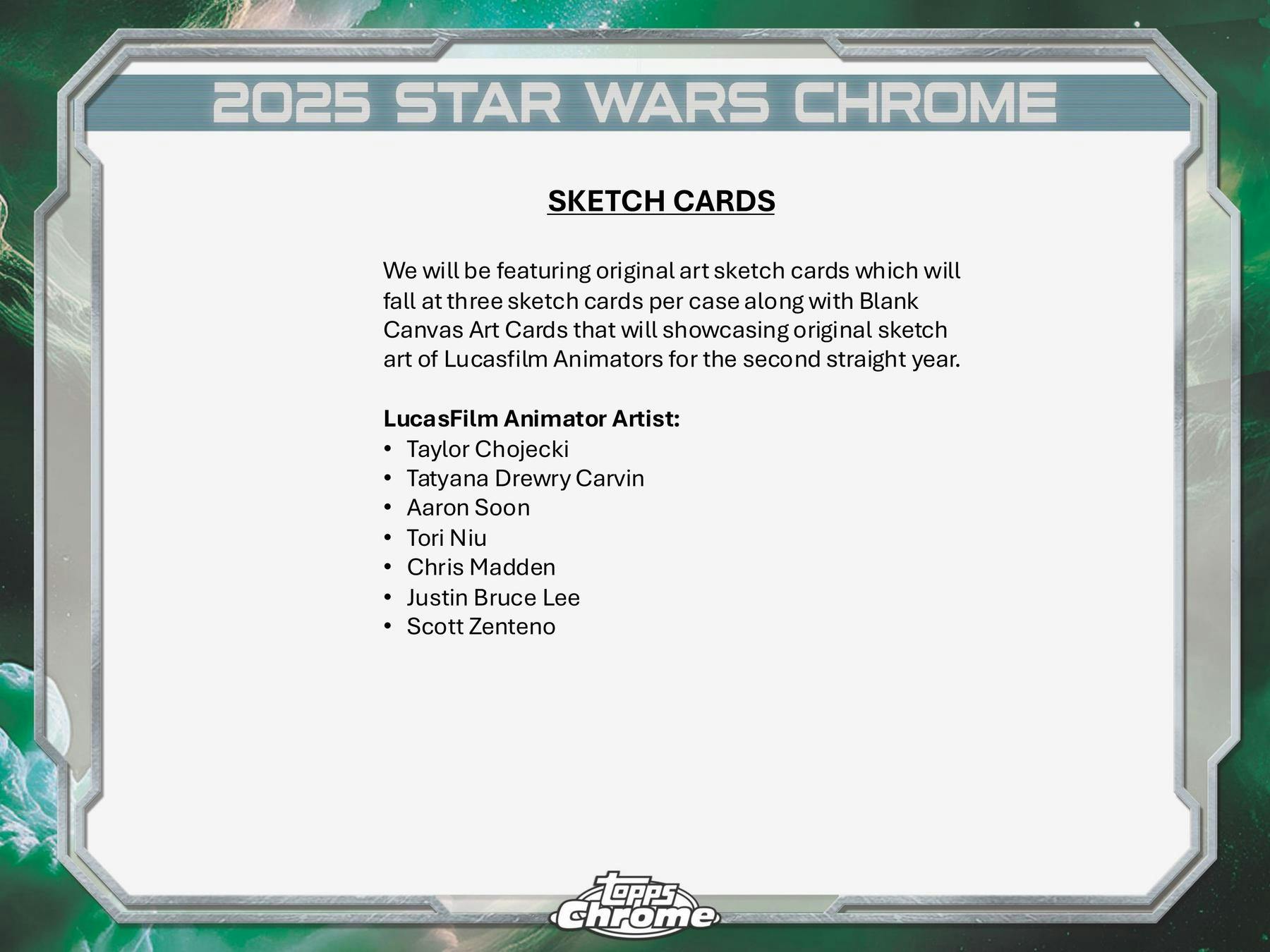 Topps 2025 Star Wars Chrome Galaxy Hobby Box - Collectible Trading Cards
